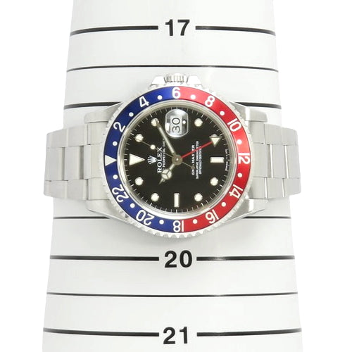 [Warranty included] 16700 GMT-Master 1 Stainless Steel S-Serial (1993) Automatic Blue/Red Single Buckle Black Silver
