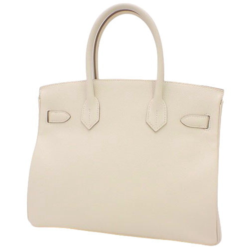 Birkin 30, Epsom calfskin, palladium hardware, Creme (color), silver hardware, A stamp (indicating year of manufacture).