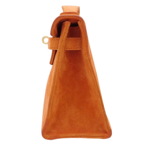 Kelly Pochette, Doblis leather, orange, gold hardware, □I stamp.
