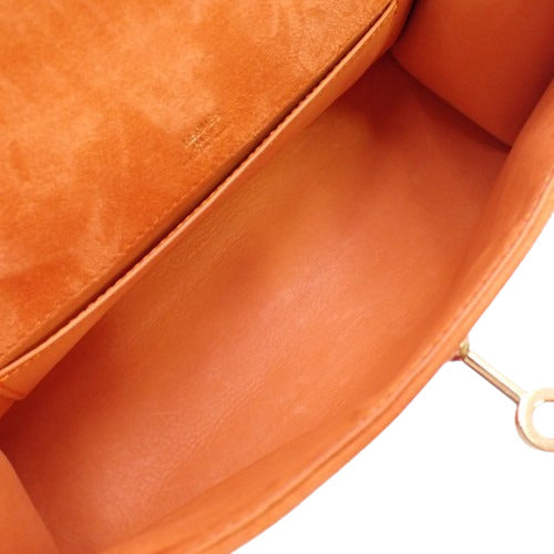 Kelly Pochette, Doblis leather, orange, gold hardware, □I stamp.