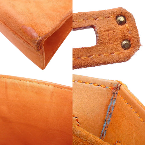 Kelly Pochette, Doblis leather, orange, gold hardware, □I stamp.