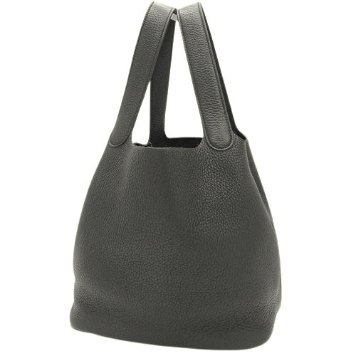 Picotin Lock MM Taurillon Clemence Leather Tote Bag with Gold Hardware and D Stamp