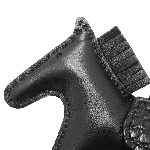 Rodeo Charm Touch PM Anjo Miro Alligator Z Stamp Bag Charm Horse Motif Keychain So Black