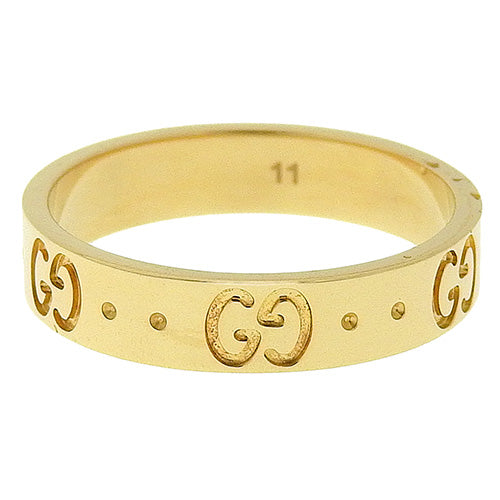 アイコン リング 660070 J8500 8000(2024年9月現在現行品) K18 イエローゴールド YG アクセサリー ジュエリー インターロッキングG 11(51)号