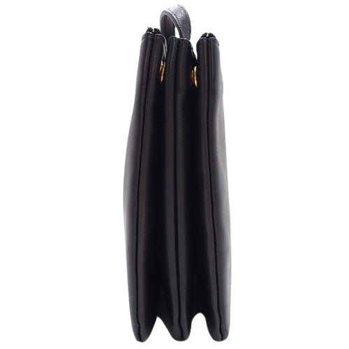 Trio Large Leather Pouch, Black, Old Logo, Shoulder Bag, Crossbody Bag