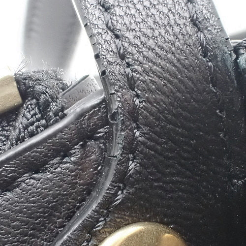 Trio Large Leather Pouch, Black, Old Logo, Shoulder Bag, Crossbody Bag