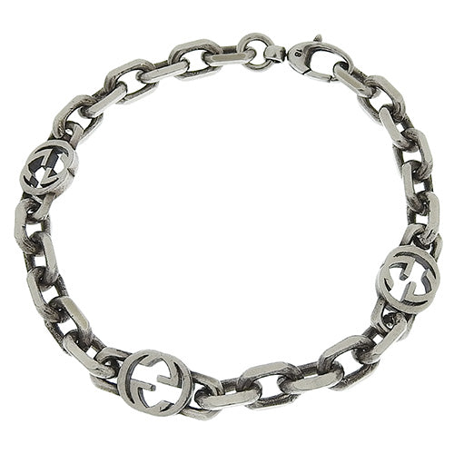 インターロッキング シルバー ブレスレット ‎620798 J8400 0811(2024年8月現在現行品) シルバー925 Sv アクセサリー ジュエリー ダブルG