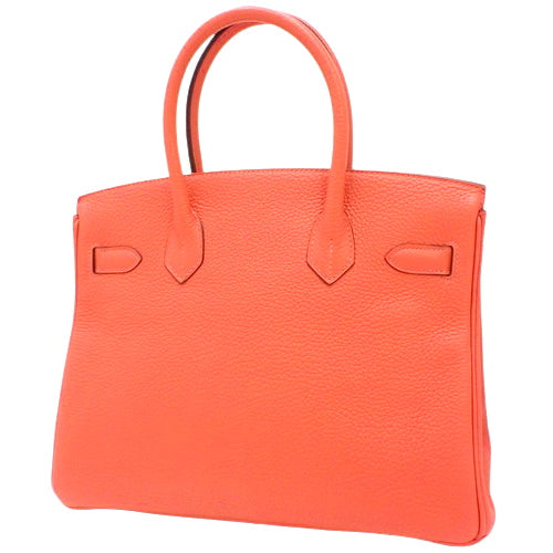 Birkin 30, Torin Clemence leather, palladium hardware, Rouge Pivoine (red peony), silver hardware, □R stamp.