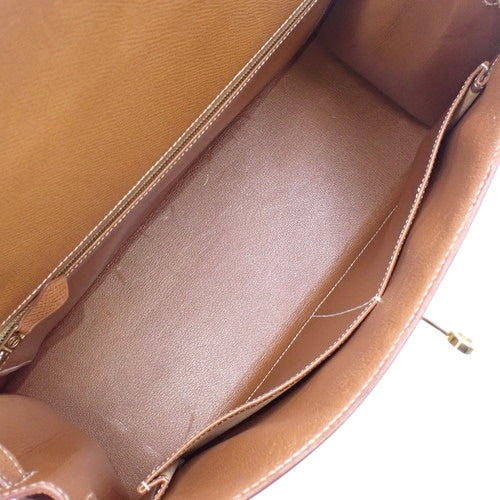 Kelly 32 (Exterior Stitched)  Kushbel Leather, Gold Hardware,  〇X Stamp