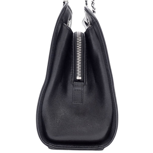 Matelasse Coco Mark Chain Handbag, Lambskin, Black, Shoulder Bag