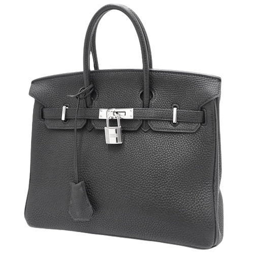 Birkin 25 Togo Tote Bag with Palladium and Silver Hardware, □L Stamp