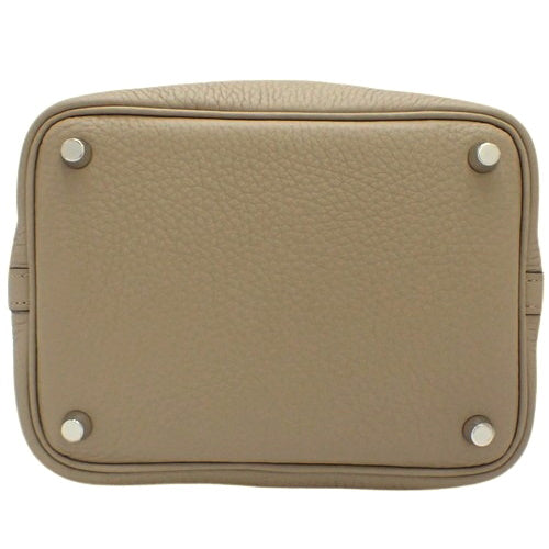 [New] Picotin Lock PM, Toron Clemence leather, Palladium hardware, Beige Marfa, Silver hardware, W stamp.