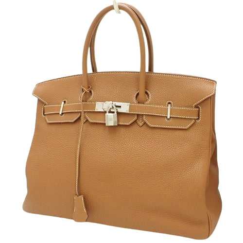 Birkin 35, Togo leather, palladium hardware, gold or silver hardware, □H stamp.