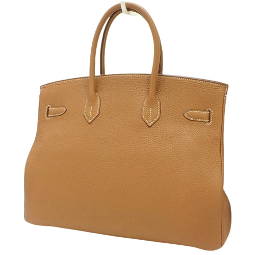 Birkin 35, Togo leather, palladium hardware, gold or silver hardware, □H stamp.