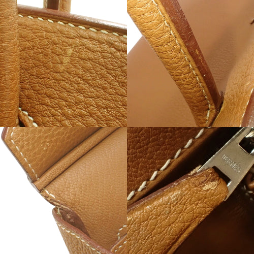Birkin 35, Togo leather, palladium hardware, gold or silver hardware, □H stamp.