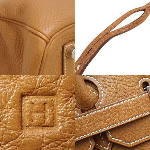 Birkin 35, Togo leather, palladium hardware, gold or silver hardware, □H stamp.