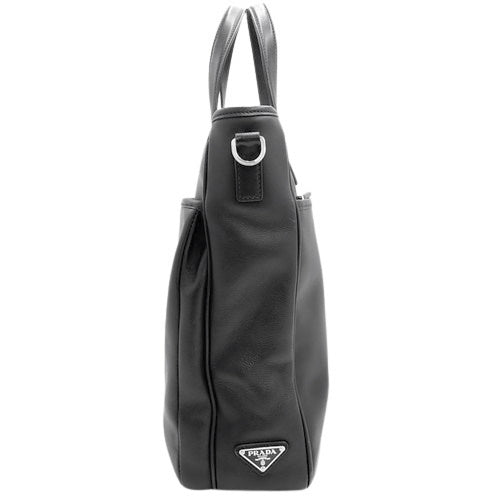 2WAY Leather Handbag, NERO (Black), 2VG033, Shoulder Bag, Crossbody Bag, Business Bag, Briefcase