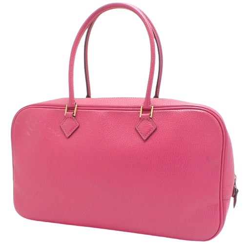 Plume Élan 28, Chevre, Rose Shocking, gold hardware, □J stamp.