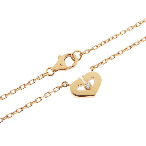 C-Heart Necklace, Diamond, Pink Gold (K18PG), Accessory, Jewelry, 1PD