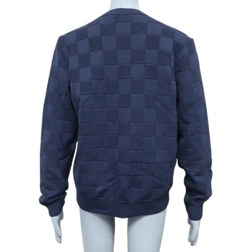 Damier pullover with pearl signature sweater, size M, wool, 1AFIVL