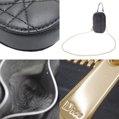 Lady Dior Callin Dior Phone Holder in Cannage Lambskin, Black, S0872ONMJ_M900 (currently available as of July 2024).  Phone case, crossbody, smartphone case, mobile phone case.