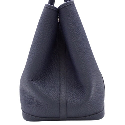 Garden Party PM Bleu Nuit Negonda Handbag in Palladium with Silver Hardware and Y Stamp