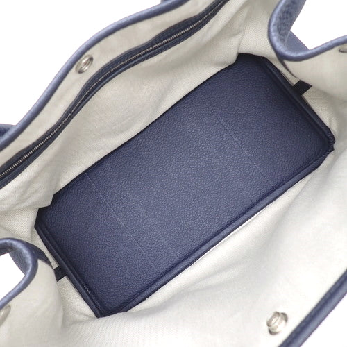 Garden Party PM Bleu Nuit Negonda Handbag in Palladium with Silver Hardware and Y Stamp