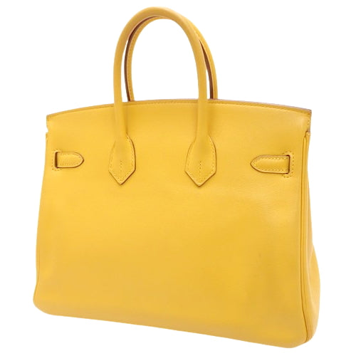 Birkin 25 Swift Jaune Ambre with gold hardware, C stamp.