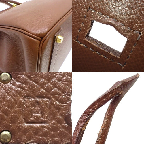 Birkin 40 Havana Couchvel Gold Hardware A Stamped Tote Bag