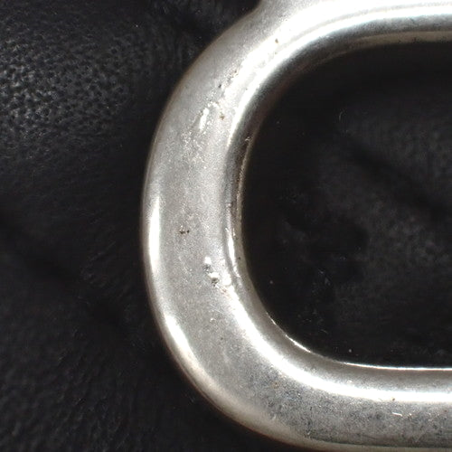 BB Round Chain Shoulder Bag, Calfskin, Black, 501684, Shoulder Bag, Crossbody Bag, Logo Embroidery