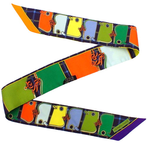 CAMAILE (Camaille) Twilly, Apparel, Fashion Accessory, Bag Accessory, Check Pattern, Silk