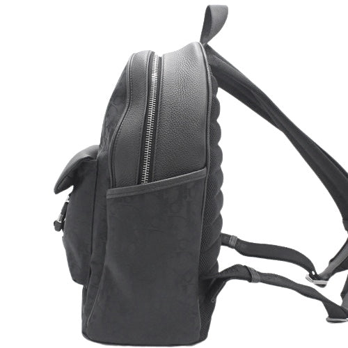 Oblique Mirage Explorer Kids Backpack in Nylon and Grained Calfskin, Black, 1VOBA031YIH_H03E (Backpack)