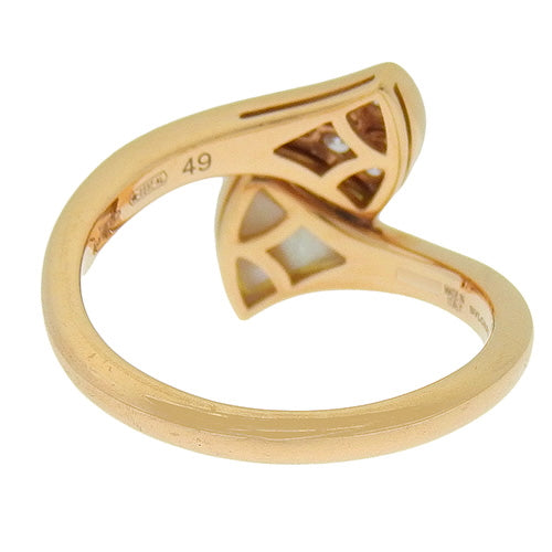 Diva Dream Ring with Diamond and Mother-of-Pearl, 353806 (current as of November 2024), 18K Pink Gold, PG, Accessory, Jewelry, Pavé Diamonds, Size 9 (49), with Warranty