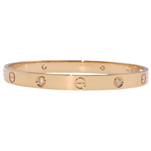 Love Bracelet, Diamond, Pink Gold (K18PG), Accessory, Jewelry, 4PD Bangle
