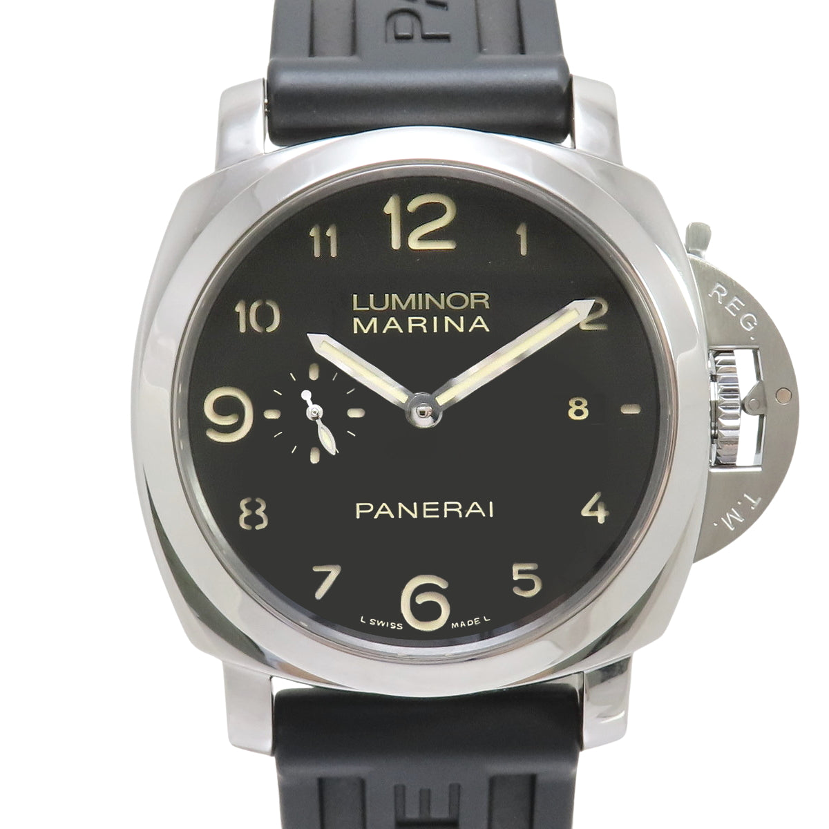 【保証書付】ルミノールマリーナ1950 PAM00359 SS/ラバー ステンレス 自動巻き 2010年11月購入 ブラック ブラック