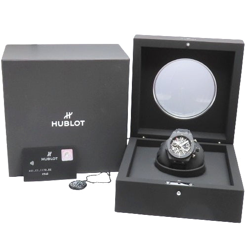 [2022 Warranty] Big Bang Unico Black Magic 441.CI.1170.RX CE/Rubber Automatic Watch, Purchased in March 2022, Black