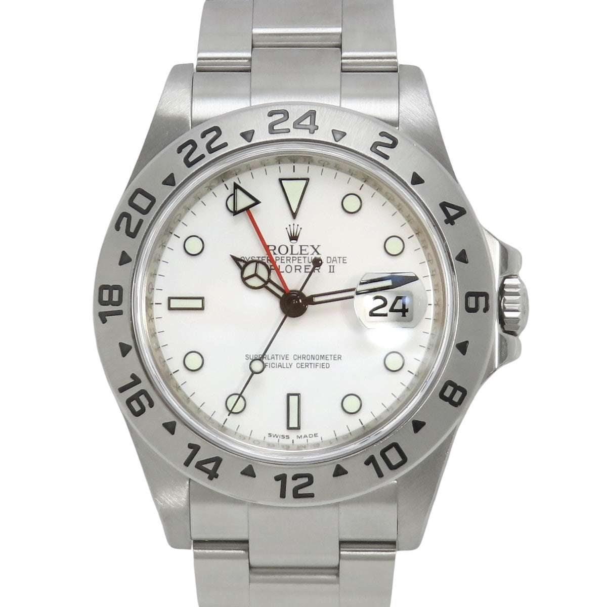 [保修在内] 16570 Explorer 2 不锈钢自动腕表，随机编号，2011 年 7 月购买，银色