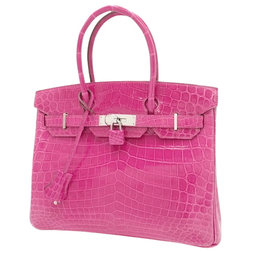 Birkin 30 Nile Crocodile, Palladium Hardware, Rose Sheherazade, Silver Hardware, □R stamp