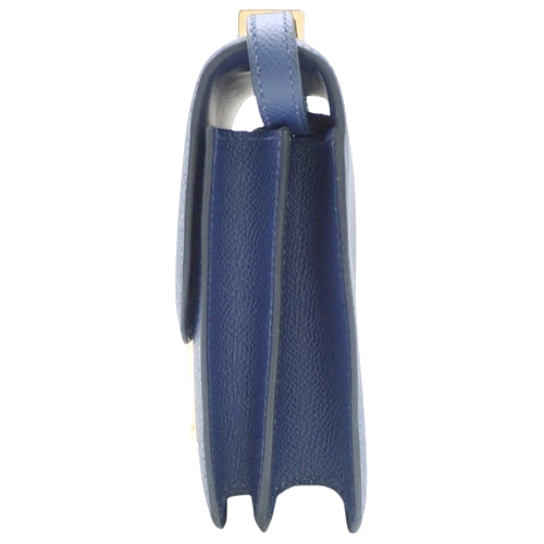 [New] Constance Mini 3 Miroir, Epsom calfskin, Bleu Plus, gold hardware, B stamp.