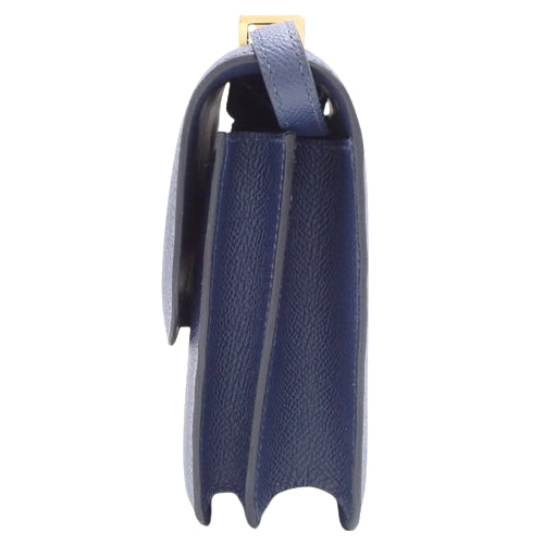 [New] Constance Mini 3 Miroir, Epsom calfskin, Bleu Plus, gold hardware, B stamp.