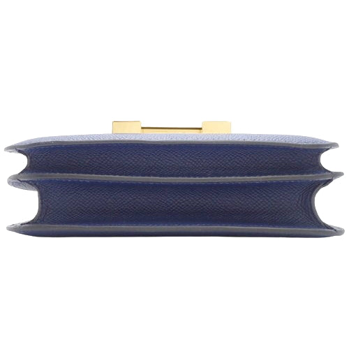 [New] Constance Mini 3 Miroir, Epsom calfskin, Bleu Plus, gold hardware, B stamp.