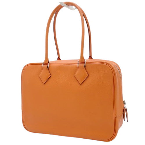 Plume 28, Epsom calfskin, palladium hardware, orange, silver hardware, □J stamp.