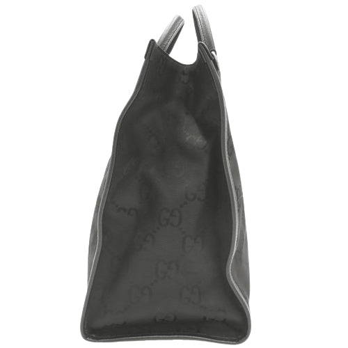 Gucci Off The Grid Tote Bag, Leather &amp; GG Nylon, Black, ‎630353 H9HAN 1000, 2-way shoulder bag.