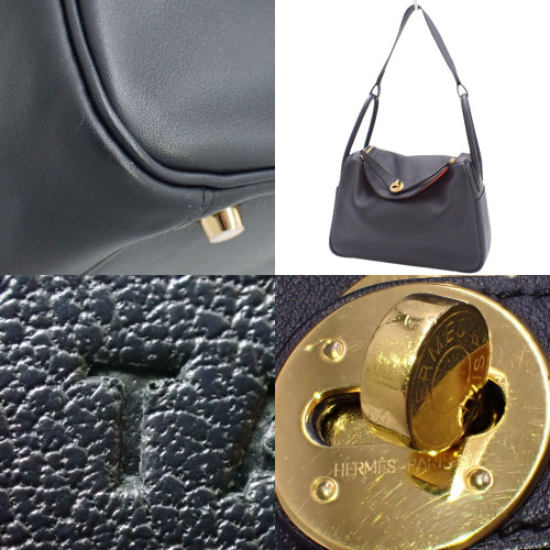 リンディ30 ヴェルソ スイフト ブルーインディゴ オレンジポピー ゴールド金具 T刻印