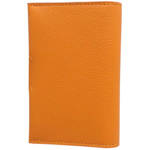 RMS Serie Card Holder in Apricot/Gold, Evercolor, Palladium Hardware, Silver Hardware, B Stamp, Bifold, Logo, Business Card Holder