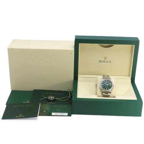 [2023 Warranty] Oyster Perpetual 126000 Stainless Steel Automatic with Random Number, Purchased in November 2023, Green and Silver