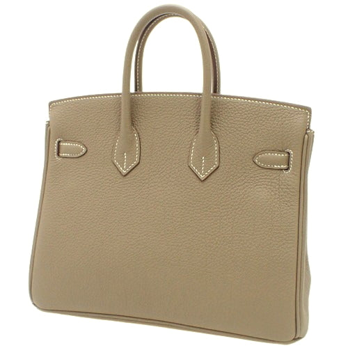 [New] Birkin 25 Togo, Palladium Hardware, Etoupe/Etoupe, Silver Hardware, B Stamp