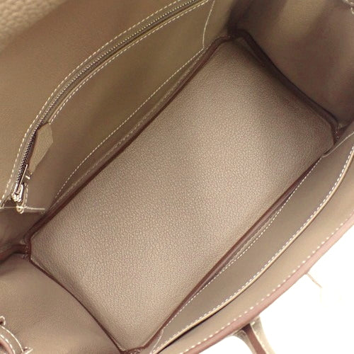 【新品】バーキン 25 トゴ パラジウム金具 エトープ/エトゥープ シルバー金具 B刻印