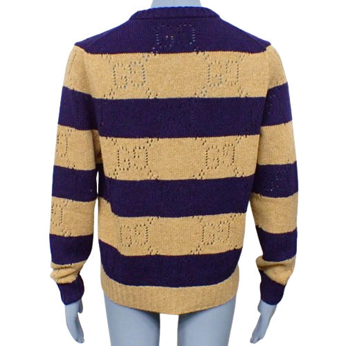 GG图案条纹针织衫，S码