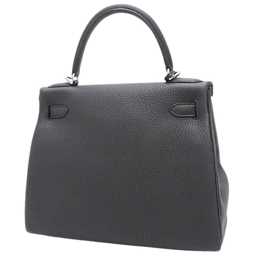 [New] Kelly 28 (inner-stitched) Togo leather, palladium hardware, black, silver hardware, W stamp.